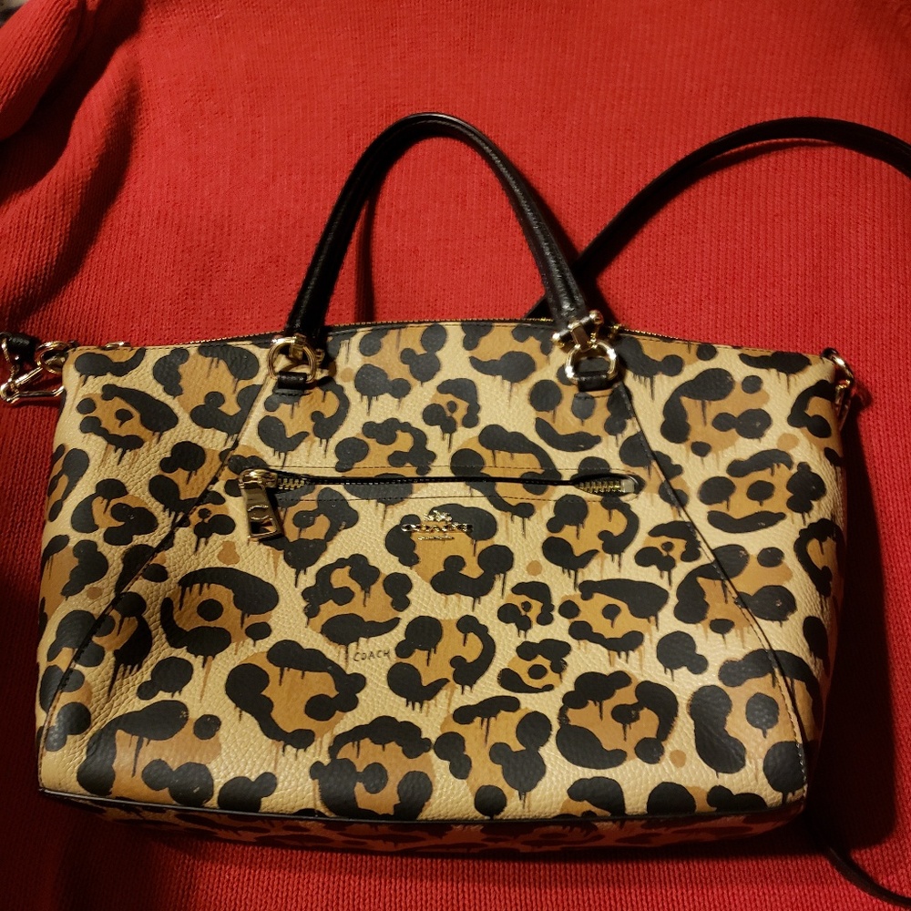 Authentic Coach Ocelot Handbag